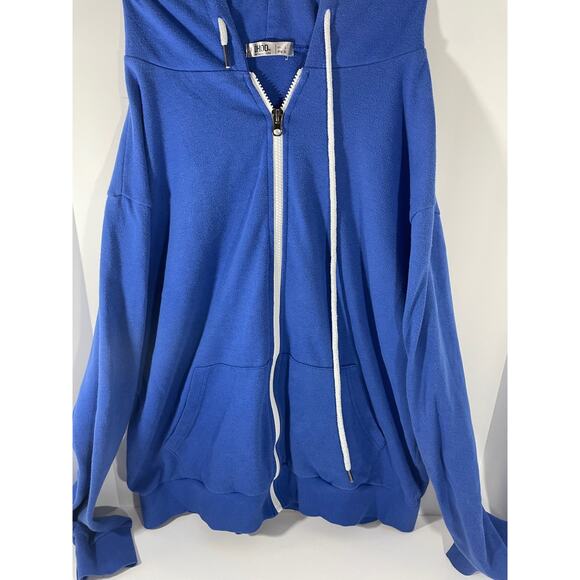 OHOO and Company Blue Hoodie Zippered Sweatshirt Jacket Size Large - Picture 2 of 7